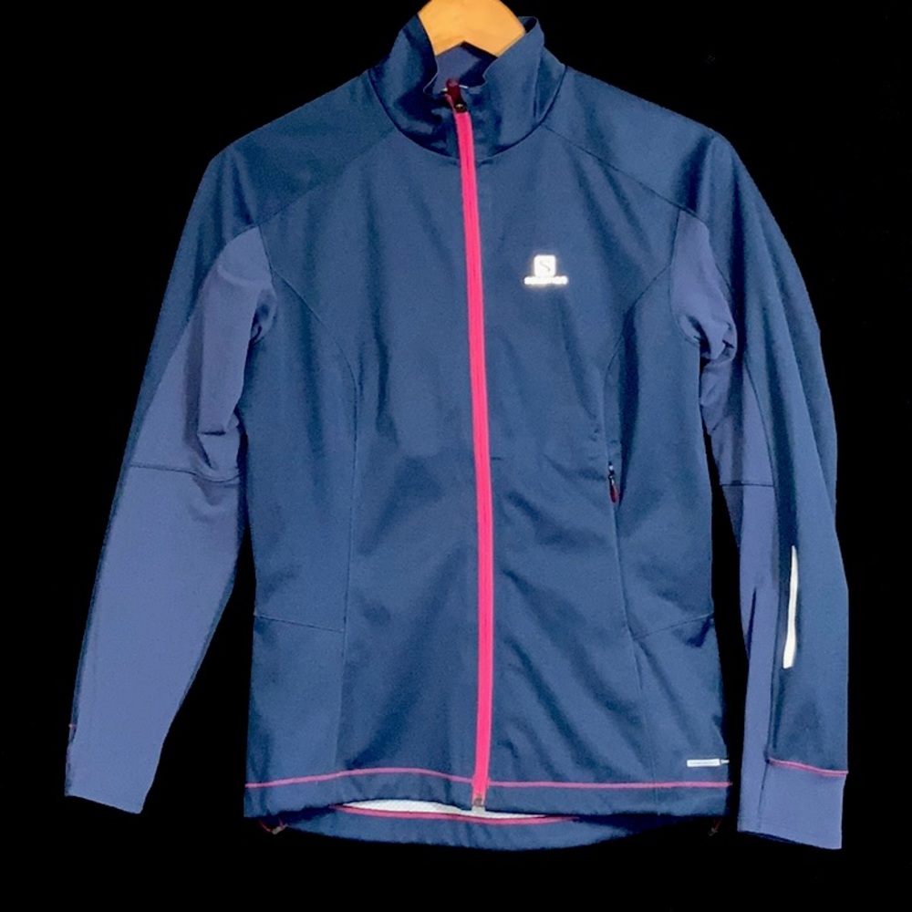 Salomon cycling advanced skin jacket size women small excellent condition.